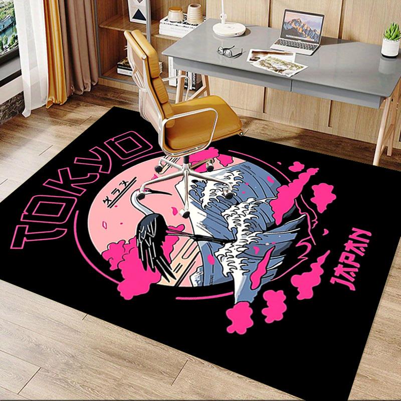1pc Tokyo Japan Home Office, Durable Polyester Floor Mat with Easy, Office Decor, Urban Style, Nonslip Backing