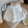 Women's High Waist Lace Patchwork Wide Leg Shorts Casual Loose Fit Summer Short Pants
