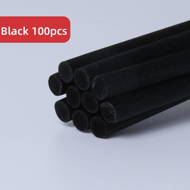 

100Pcs Fiber Sticks Diffuser Aromatherapy Volatile Rod for Home Fragrance Diffuser DIY Home Decoration Black-3mm