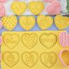 10 Stück Valentinstag 3D Ausstecher, Herzförmige Keksstempel DIY Pressformen Für Love You Blume Herz Ausstecher