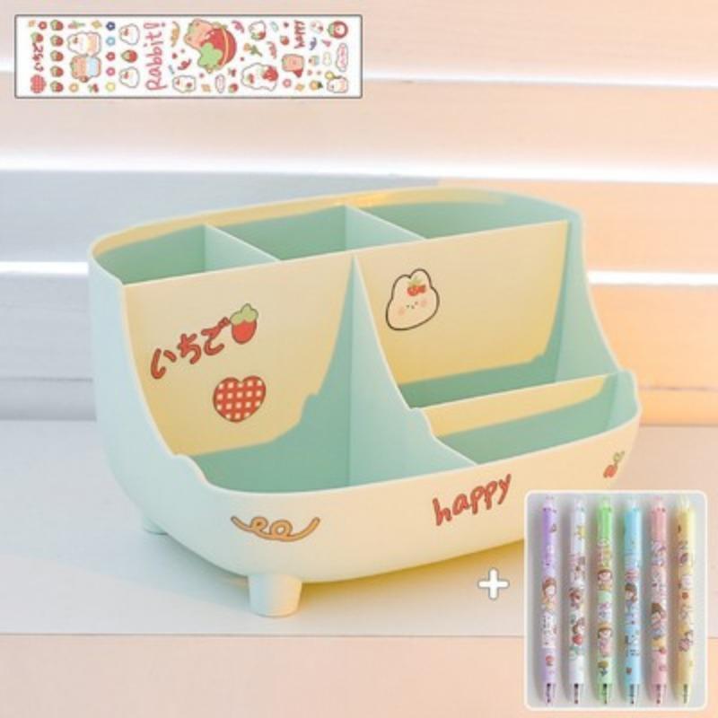 Pot à stylos pour étudiants, bureau, papeterie, grande capacité, seau à stylos, boîte de rangement