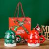 Caneca de Café Cerâmica Árvore de Natal Caneca Escritório Canecas de Café Fofas e Caneca Suprimentos para Casal Caneca Presente de Natal Reutilizável Durável