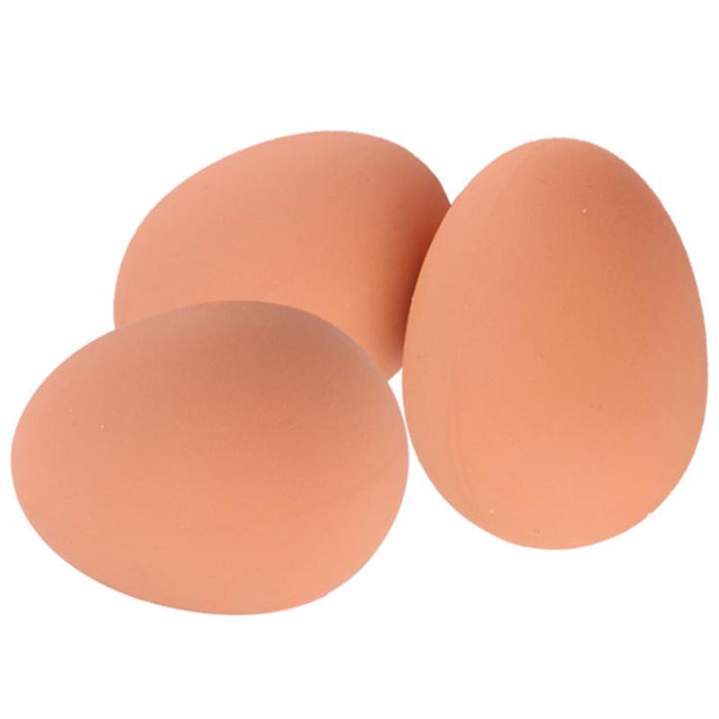 1/3/5/10 Piezas Huevos Realistas Rebotantes Bolas Rebotantes de Goma Falsa Modelo Granja Gallina Ponedora Gallina Incubando Huevo Juguete para Mascotas Broma