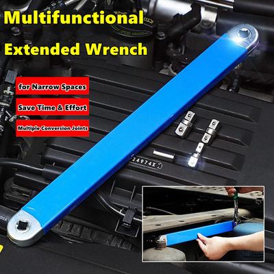 Clé d'extension professionnelle à déport zéro Outil de réparation de moto Outil d'extension pour espaces restreints 1/2 po. 1/4 po. Jeu d'outils domestiques 3/8 po