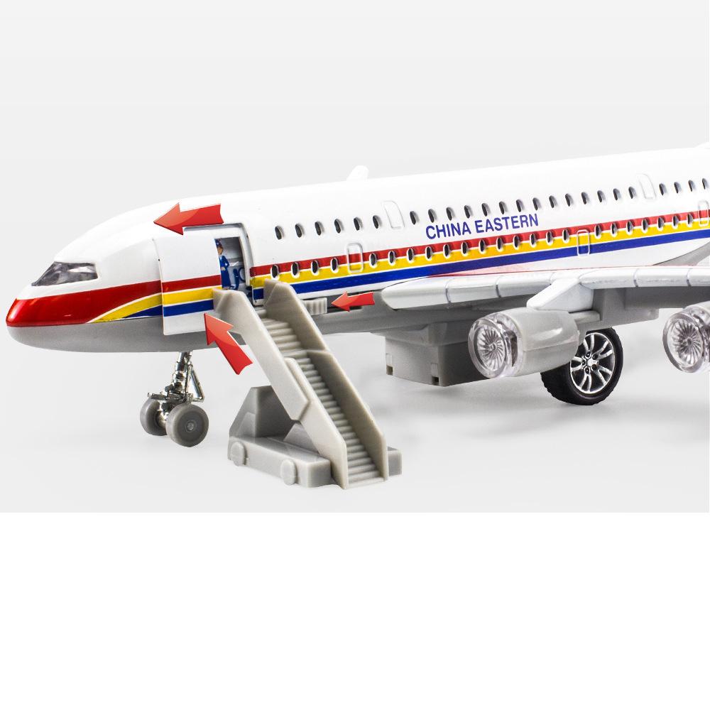 Children's Pressure Molten Metal Toy Airplane, 10-inch Original A380 Model, Audio-visual Simulation Airplane, Gift