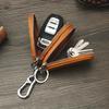 Men's Multifunctional Universal Double Layer Car Key Bag Genuine Leather Regular Key Bag Vintage Smart Folding Key Protector Fashion Business