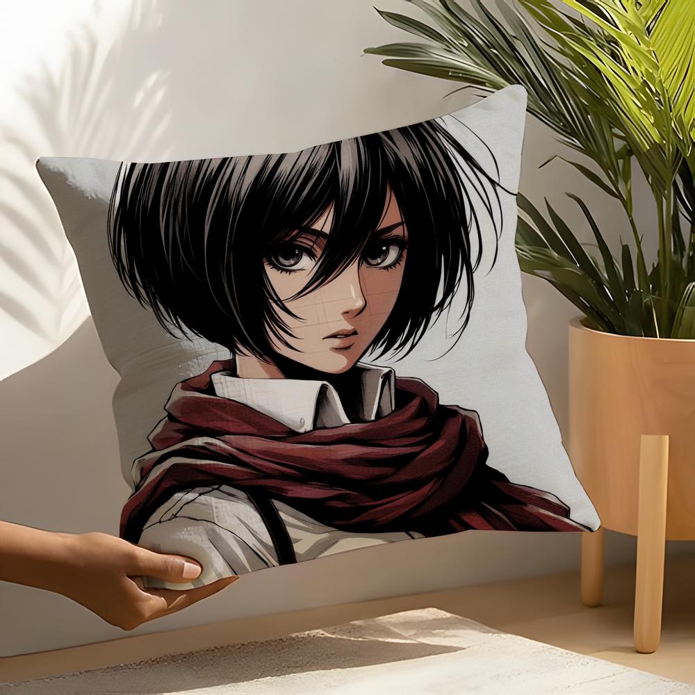Levi Ackerman Attack On Titan Pillow Case Linen Cushion Covers For Decorative Sofa Home Pillows Case Car Chair Pillows Cases