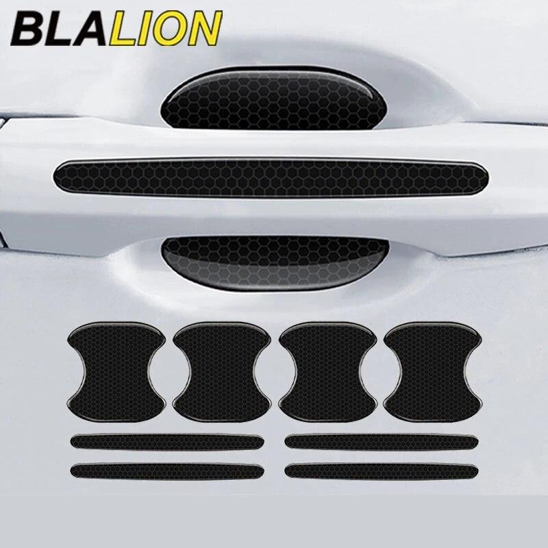 

BLALION Car Door Handle Bowl Scratch Protective Stickers Carbon Fiber Protector Cover Car Handle Anti-collision Protection Strip