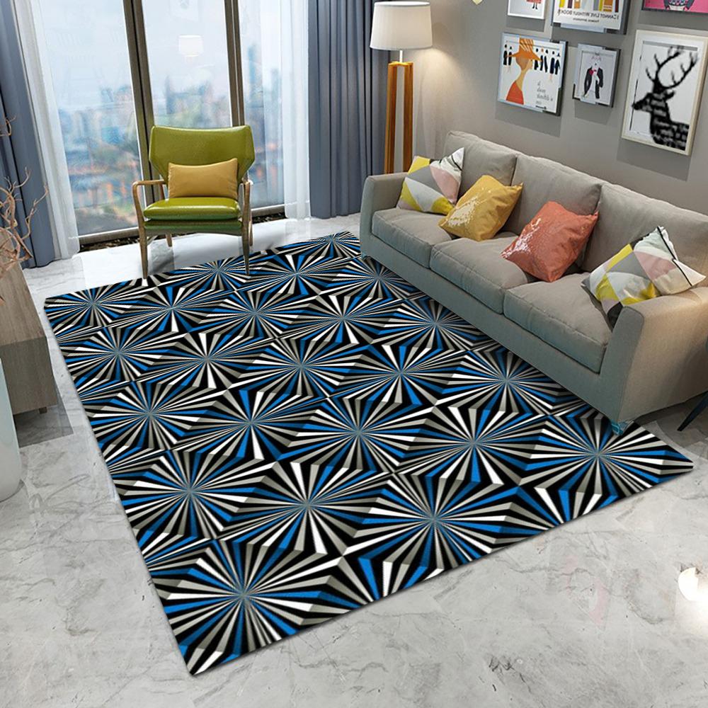 Pop Art Geometric Circle Pattern Carpet Rug Colorful Mat Non-slip Soft Home Decoration Living Room Modern Stylish Floor Mat