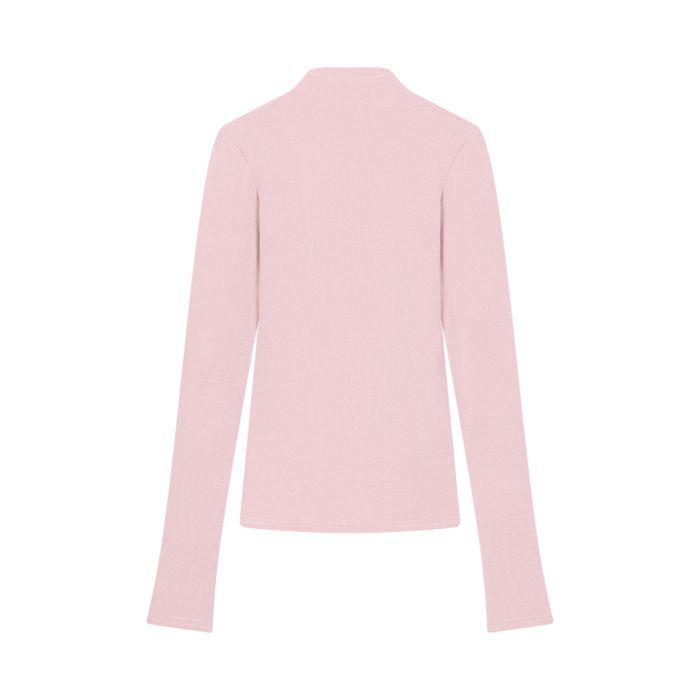 Fleece-Lined Slim Fit Women s Long Sleeve T-Shirt - Round Neck, Figure-Flattering, Versatile for Autumn & Winter S розовый