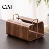 Napkin Storage Organizer Wooden Tissue Holder, Rectangular Decorative Paper Dispenser, Compact Dispenser Organizer, for Office Desk Home Decor Dining