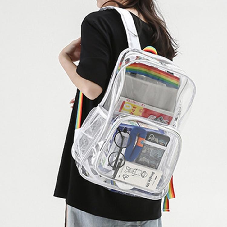 Fashion Bookbags Waterproof Clear Bags Teens Student Schoolbag Casual Bags