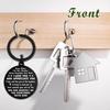 Birthday Fathers Day Christmas Keychain Daughter Son To Dad Gift Stainless Steel Keychain for Mothers Day and Fathers Day Backpack Bag Pendant