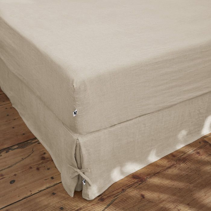 Drap housse "Soline" toutes dimensions Lin lavé - Soline Sable - 180 x 200 cm bonnet de 30 cm