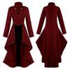 Women's Cos Costume Vintage Medieval Tailcoat Costume for Women with Irregular Hem and Retro Long Top for Halloween Cos