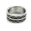 Men's Black Steel 'Hugo' Ring