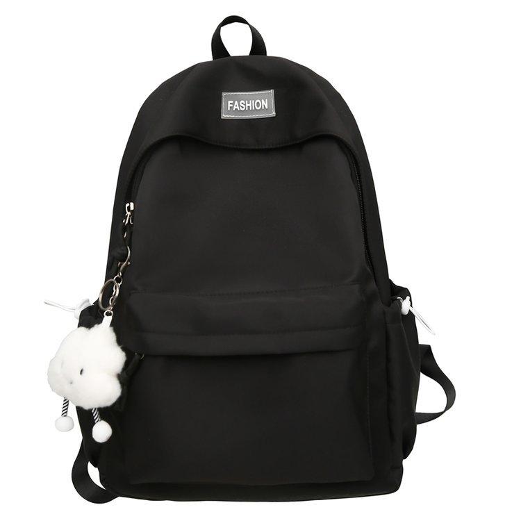 Schoolbag Solid Color ins Large Capacity Stylish Simple Versatile Travel School Bag Elementary School Elementary School Junior High School College