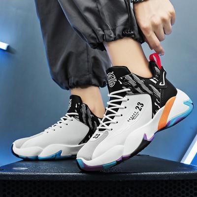 Buty wysokie Męskie buty do koszykówki na cztery pory roku Modne studenckie buty do biegania męskie Buty codzienne Męskie buty sportowe