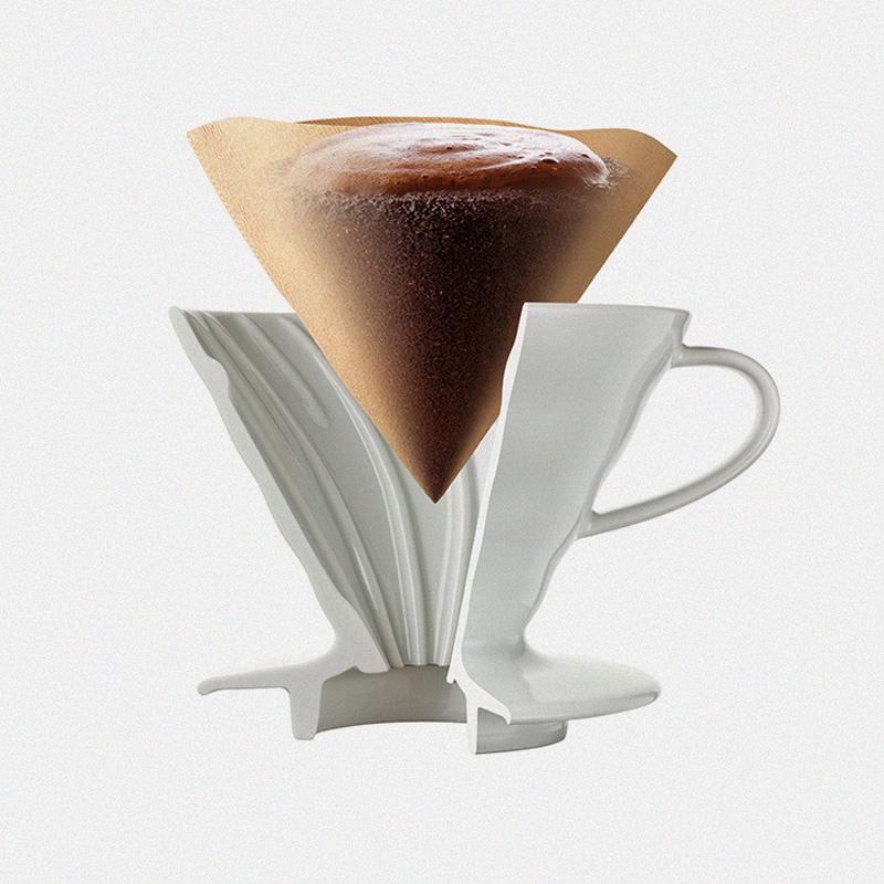 40/100 Stück verpacktes feines Kaffeefilterpapier Handgefertigte Kaffeeliebhaber natürlich ungebleicht Einweg hochdurchlässig Kaffee fi