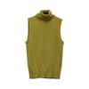 Fall New Women's Sleeveless Knit Tank Top, Simple High Neck Knit Vest Top for Women, European & American Style