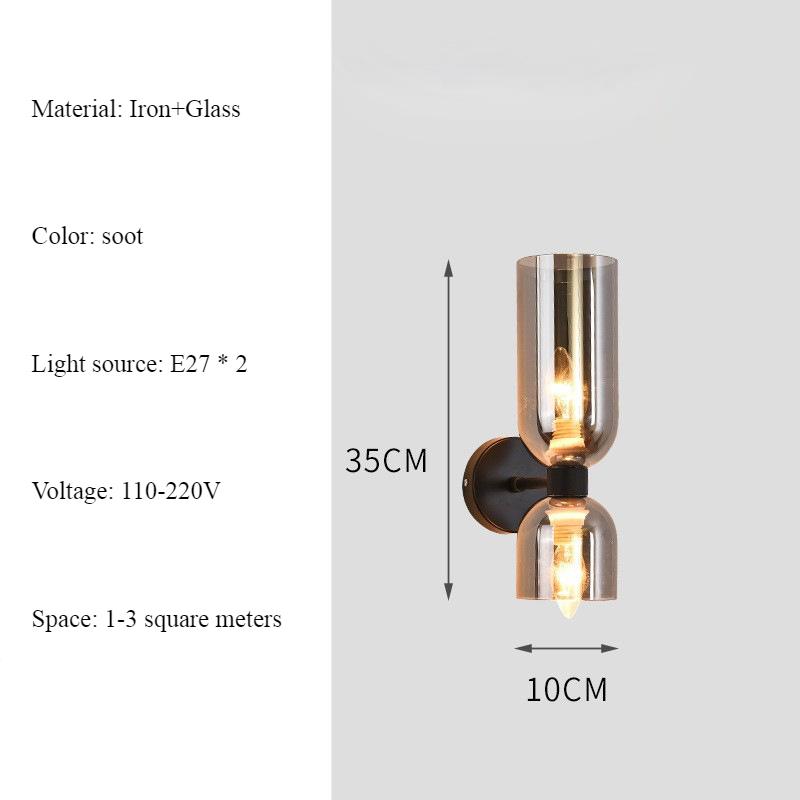 Modern Simple Colored Glass Wall Light Nordic Originality Corridor Corridor Bedside Board Room Decoration Wall Light LED Luster