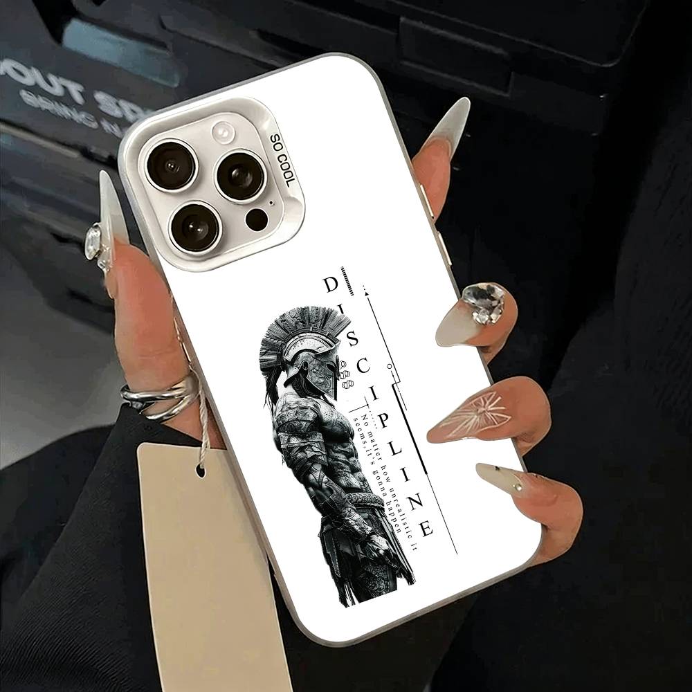 

Крутой чехол S-Spartan для iPhone 11 12 13 14 15 16 Pro Max Plus белый Серебристый Чехол для телефона iPhone14ProMax
