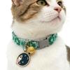 Adjustable Rainbow Lace Floral Collar with Bell for Small Dogs and Cats