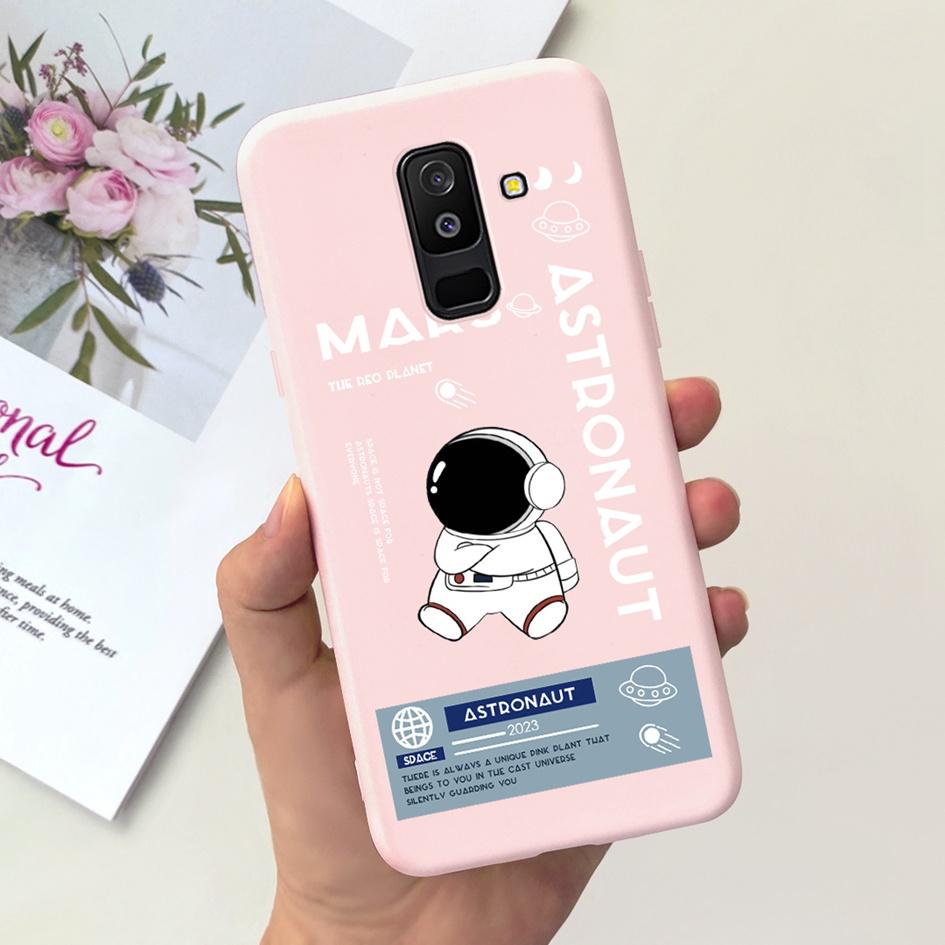 For Samsung Galaxy A6 Plus 2018 Case A605 SM-A605F Phone Cover Cute Astronaut Soft Silicone Funda For Samsung A6 2018 A600F Capa