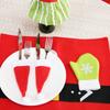 Christmas Decorations Mini Christmas Hat New Velvet Hat Knife And Fork Set Wine Bottle Decoration