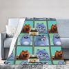 Coperta Grizzly e Lemming Cartone Animato Lana Novità Traspirante Plaid per Letti Soggiorno Primavera/Autunno,