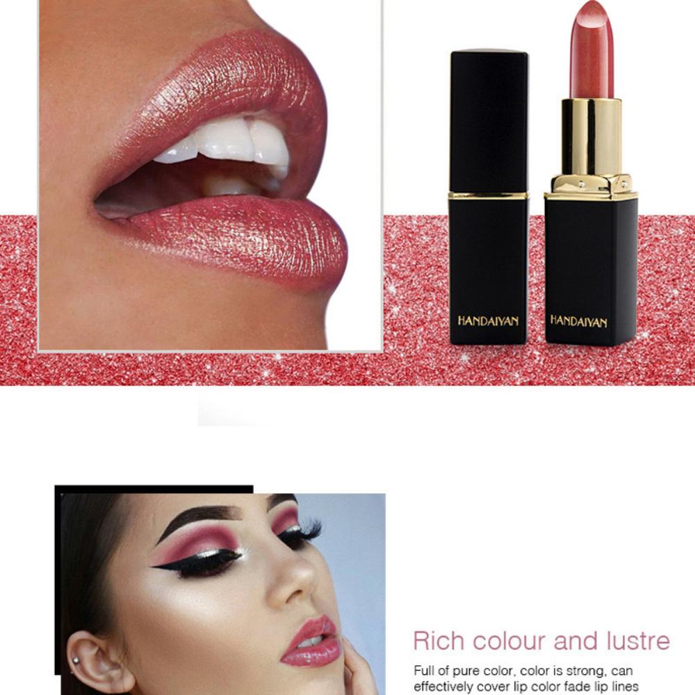 9 Colors Mermaid Ji Shiny Pearlescent Warm Lipstick Glitter Moisturizing Lipstick Highly Pigmented Long Lasting Lip Gloss Lip Makeup