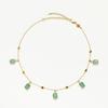 Tianhe Stone Blue Multi-Layered Retro Clavicle Necklace with Real Gold Electroplating