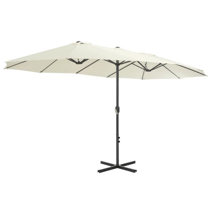 VidaXL Parasol d'Extérieur et Poteau en Aluminium, Pare-soleil de Patio, Abri de Soleil, Parasol de Terrasse Extérieur, 460 44868
