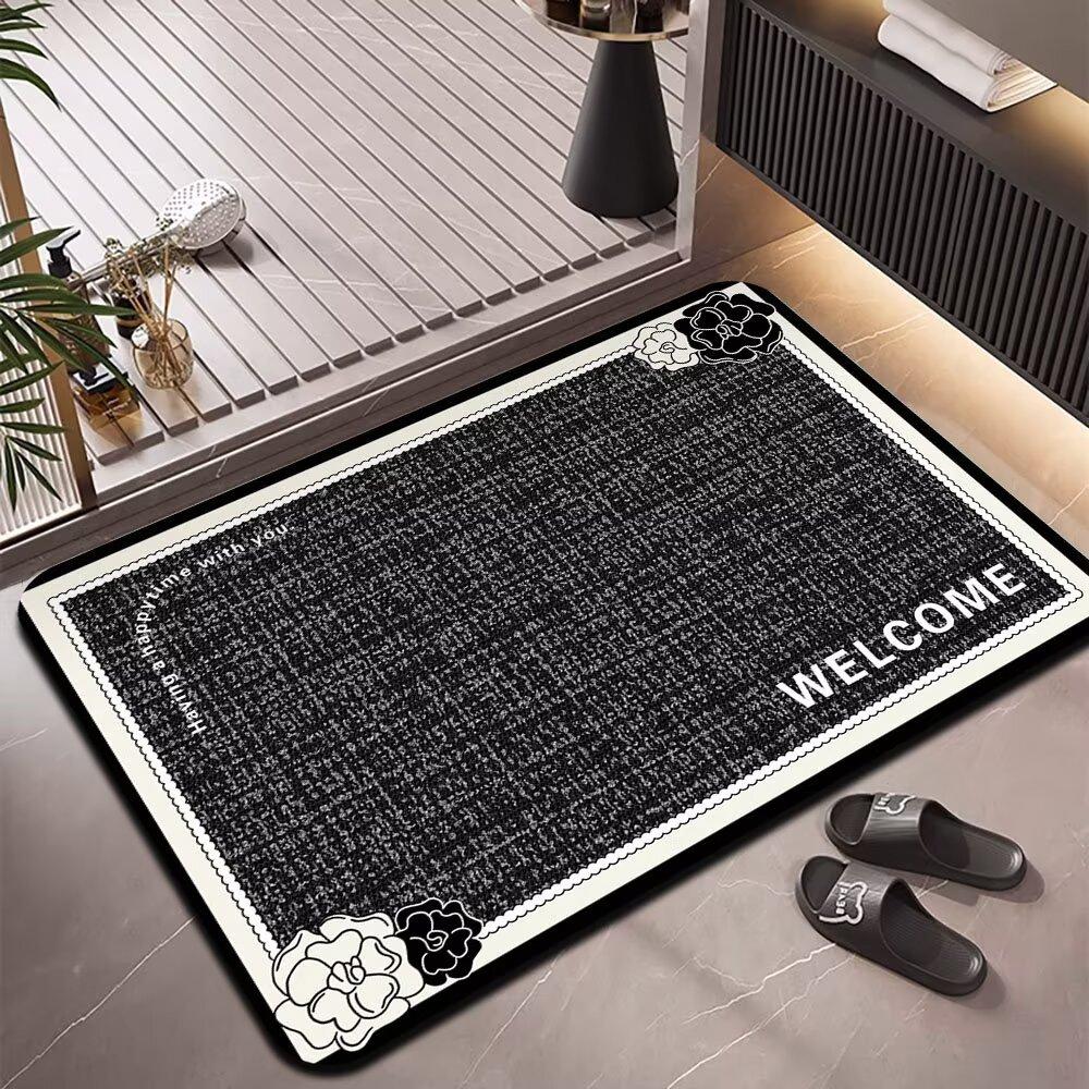 Bathroom non-slip foot mat, diatom mud, toilet absorbent floor mat, toilet dirt-resistant carpet, living room door mat