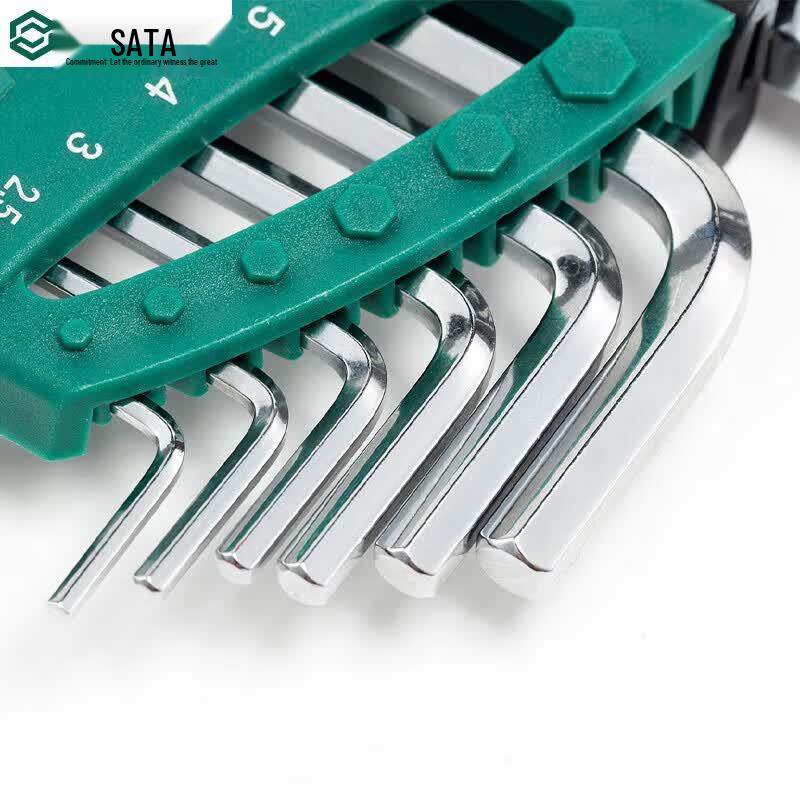 SATA 09112 10-Piece Extended Ball-End Hex Key Wrench Set