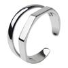Smooth Line Double-layer Ring Resizable Opening Ring Minimalist Geometry Jewelry  Gifts