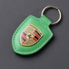For Porsche 911 718 Cayenne Cayman Panamera Macan Taycan Boxster Car Keychain Key Holder Shield Leather Key Rings Men Women Gift hlzc80