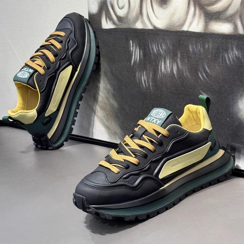 

Весенне-осенние новые мужские кроссовки, молодежные, модные, универсальные, повседневные туфли, на толстой подошве, с высоким подъемом, на мягкой подошве, для бега 44 чёрный
