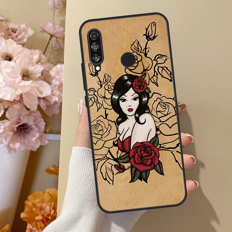 

Sailor Retro Art For Huawei Nova 12i 8i 11i 12s 9 10 SE Y60 Y70 Y90 Y72 Y73 Y61 Y91 P60 Pro P30 P40 Lite Case Huawei Nova Y91