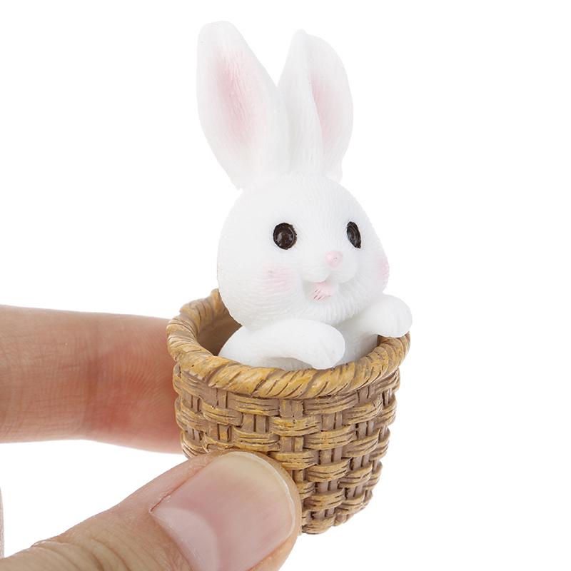 7ks Diy Mini Miniaturní víla Garden Rabbit Decor Řemeslné ozdobné doplňky