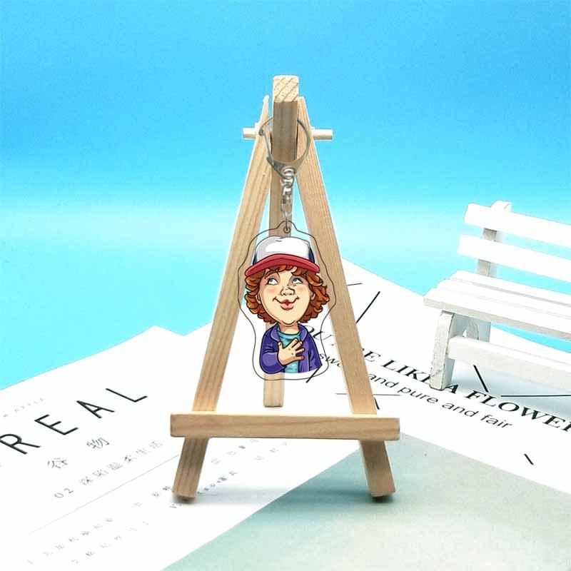 For Stranger Things Mike D'artagnan Eleven Robin Hopper Joyce Acrylic Keychain Custom Cartoons Cute Backpack Accessories Gift