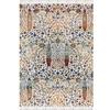 Tapete de sala vintage oriental motivo flores branco multicolorido 120x180