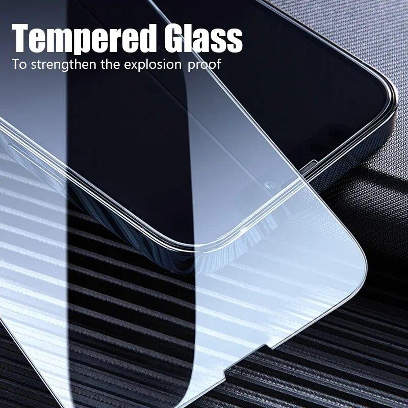 3PCS Tempered Glass for iPhone 14 15 13 12 11 Pro Max Mini Screen Protector on iPhone XS Max X XR 7 8 Plus SE 2020 2022 glass