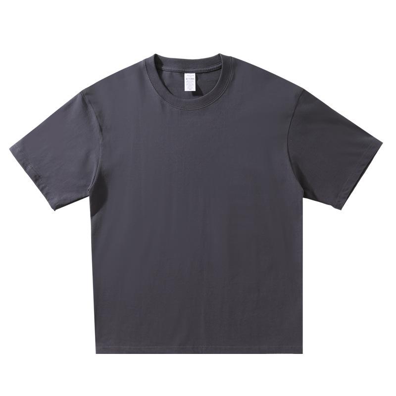 Men's Loose Drop Shoulder Heavyweight Cotton T-Shirt - 260g, Breathable, Short Sleeve
