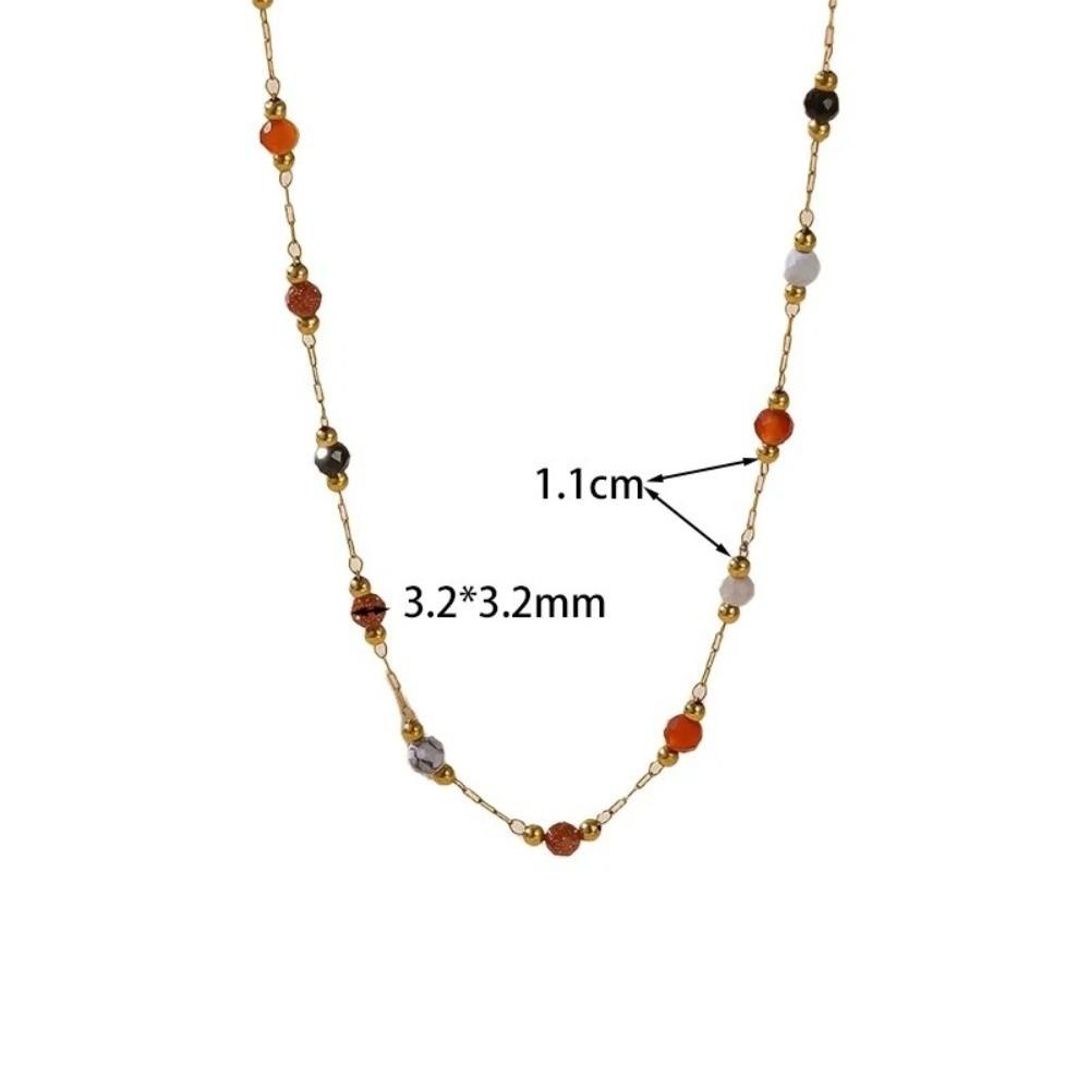 Non-fading Beads Bracelet Stainless Steel Beads Necklace Bracelet Fashion Anklets  Gift