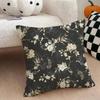 Retro Design Cushion Cover Natural Linen Double Sided Print  Throw Pillow Case for Sofa Couch Home Decor