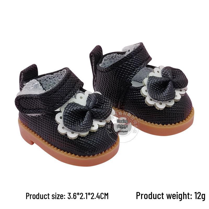 Cotton Doll Princess Shoes for BJD 22cm Dolls - 8 Points Leather, 3.6cm Size