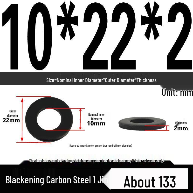Blackened Thickened Oversized Metal Washer