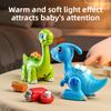 New DIY Magnetic Assembly Dinosaur Toy, Realistic Model with Lights & Music, Transformable STEM Gift for Boys