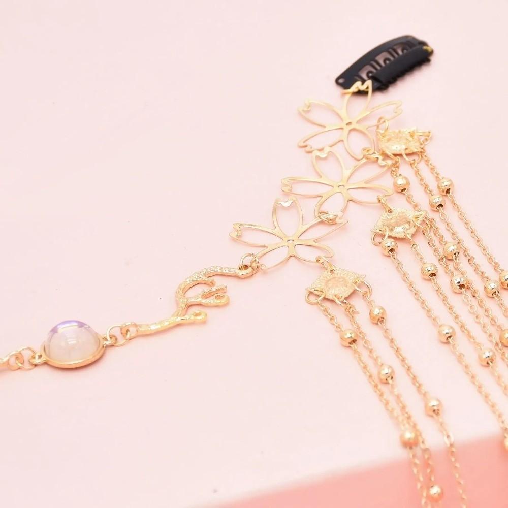 Long Tassel Rhinestone Head Chain Shiny Tassel Hair Accessories  Women's Hair Jewelry